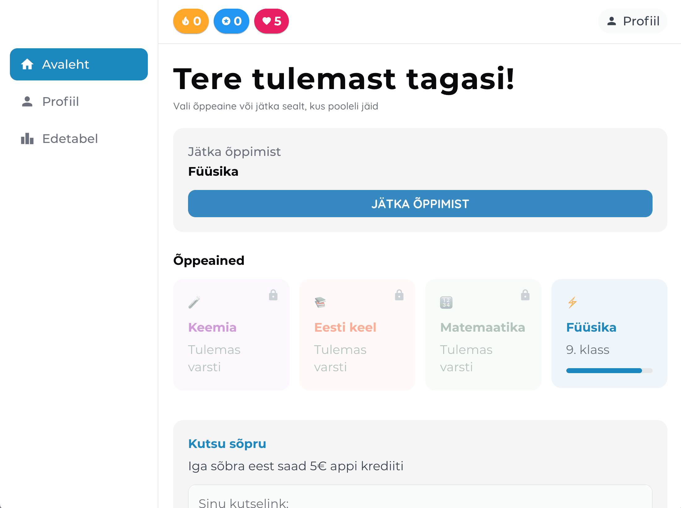Tegus töölaua vaade sülearvutis